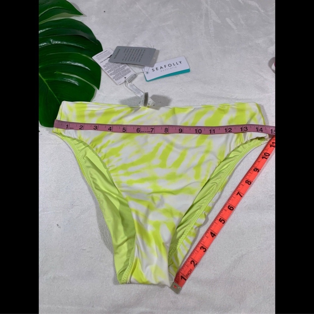 NWT Seafolly Beach Break High Waist Bikini Bottoms in Limeade [‎ 10 US] - Picture 8 of 8